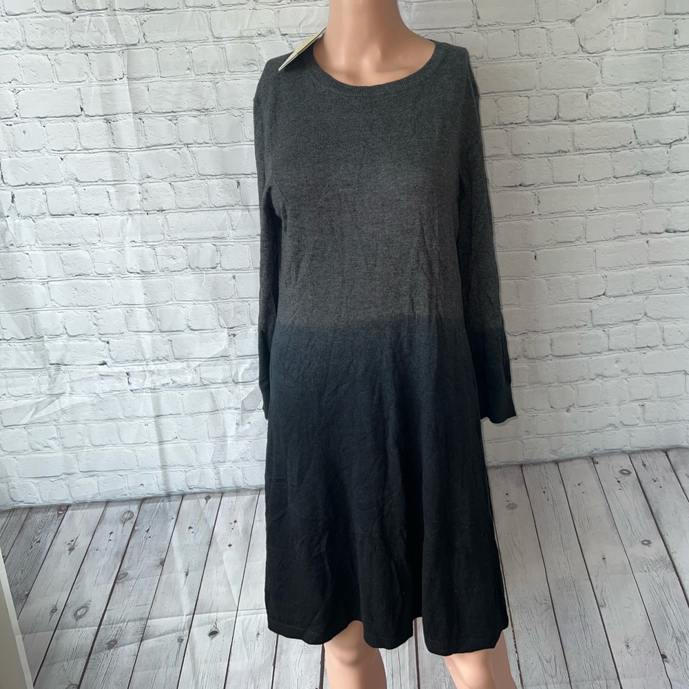 BRAND NWT MICHAEL Michael Kors Gray & Blue Long sleeve Dress size M